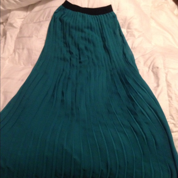 Pleated Teal Skirt