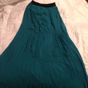Pleated Teal Skirt