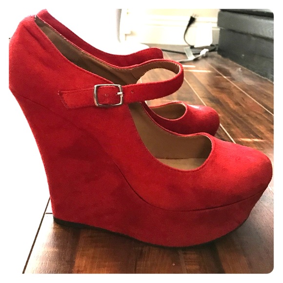 Red Heeled Wedges