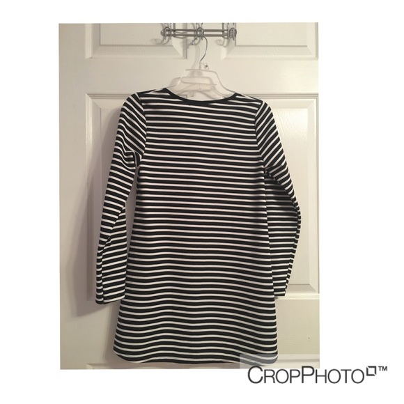black & white striped t shirt dress - Picture 2 of 3