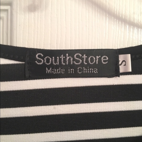 black & white striped t shirt dress - Picture 3 of 3
