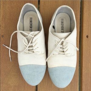 White and blue oxfords