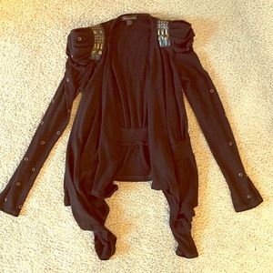 Black Embellished Cardigan