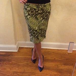 Just Cavalli denim skirt with an animal print