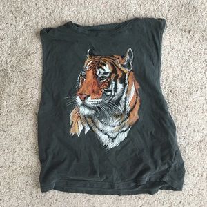 Loose fitting tiger tank top
