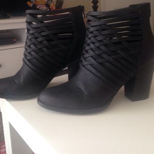 Lace Up Black Booties