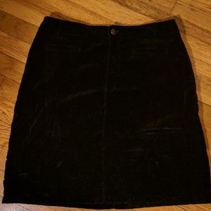 Black velvet skirt