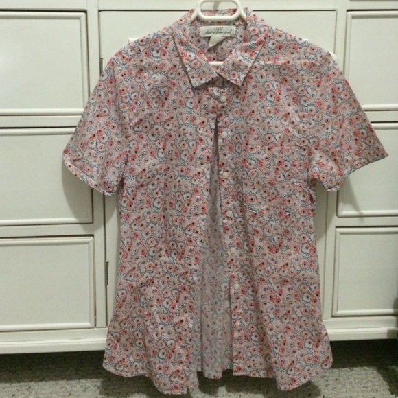 Pink/Red/Salmon collared shirt