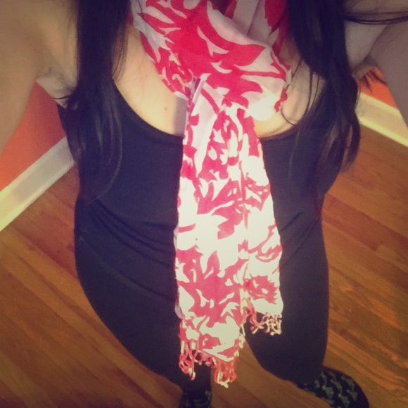 Red and white Esprit scarf