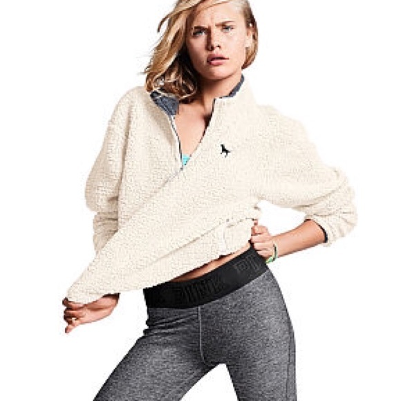 Sherpa zip hoodie/pullover
