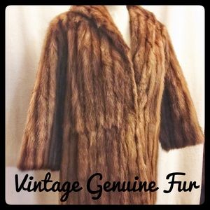 ❌SOLD❌Vintage Genuine Fur Swing Coat SZ M-L
