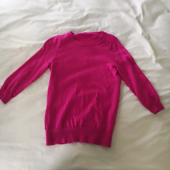 Cozy hot pink J.Crew sweater