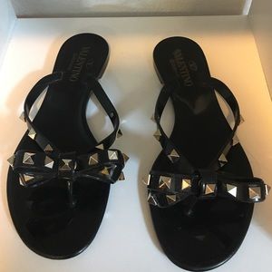 Valentino Rockstud Flip Flops 36