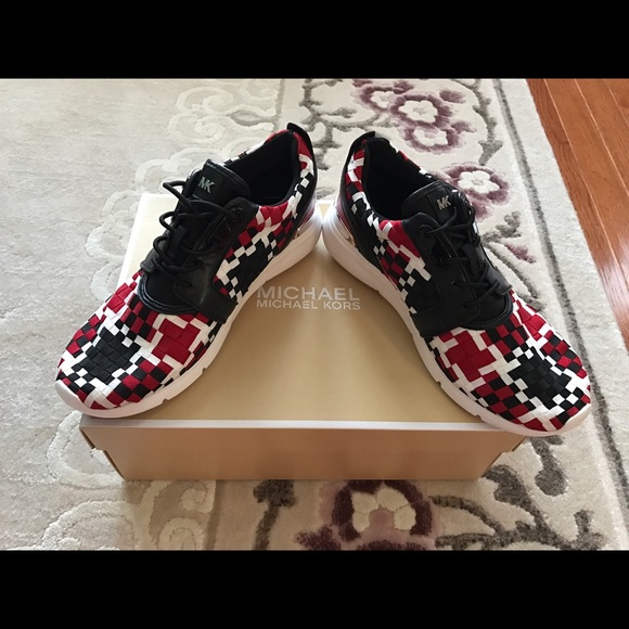 Micheal Kors Amanda Trainer Woven Webbing Shoes - Picture 2 of 4