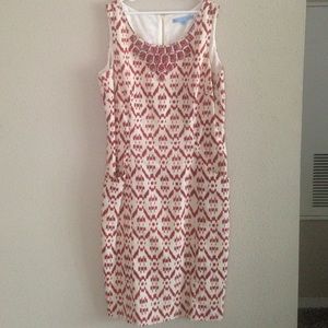 Maroon tribal print dress