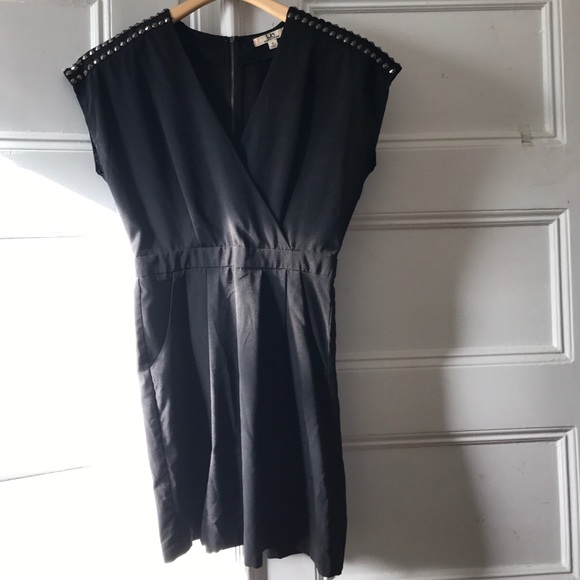 Black/metal mini dress