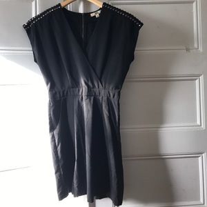 Black/metal mini dress