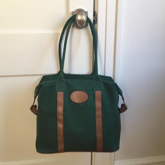 Big Green Canvas Tote Bag