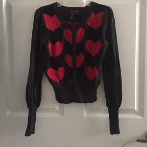Cardigan with hearts