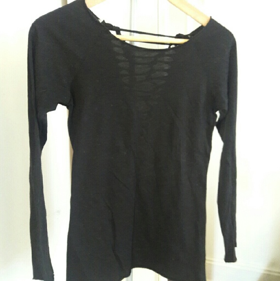 Black long sleeve top