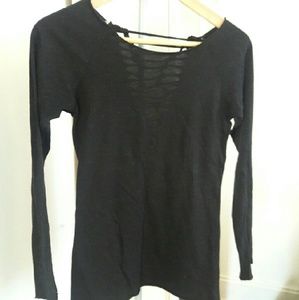 Black long sleeve top