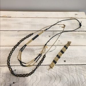Madewell chain flower beaded necklace