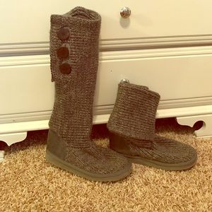 UGG Classic Cardy Knit button boots