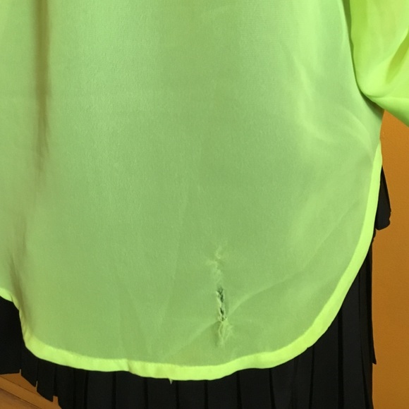 Neon sheer button down - Picture 4 of 4