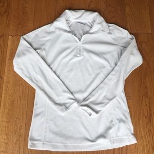 White 1/2 Zip Fleece Columbia Jacket