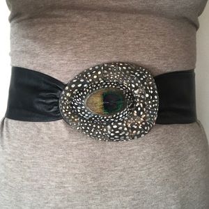 Peacock feather belt