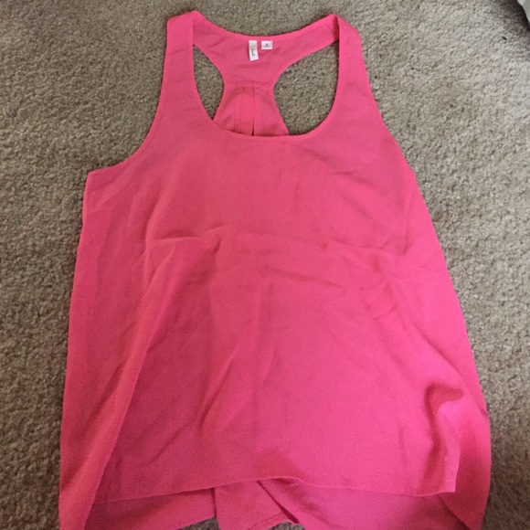 Pink Frenchi chiffon tank