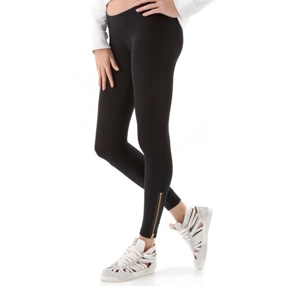 LnA Black Licorice Zipper Legging Medium Celeb Fav