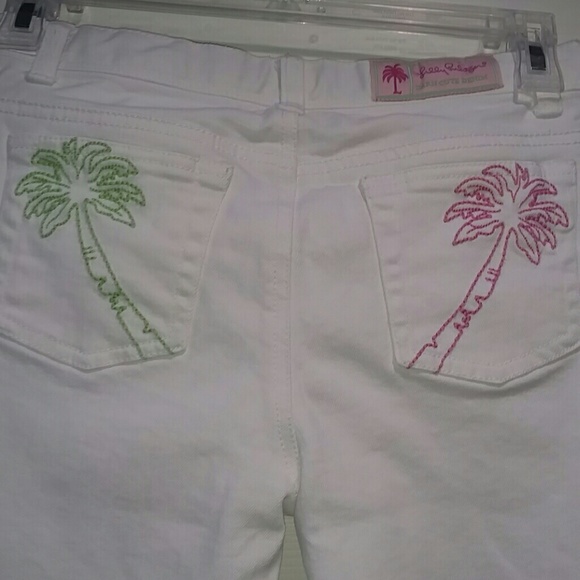 💚 85% OFF LILLY JEANS WHITE JEANS DENIM PALM TREE
