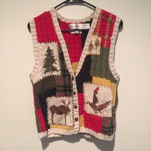 Vintage Patchwork Christmas Vest