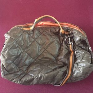 Cross body quilted duffle purse