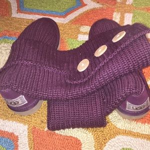 Purple button sweater UGGs