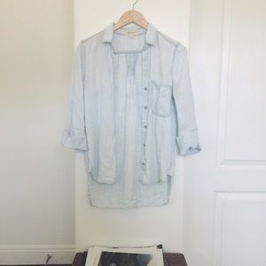 Anthropologie Cloth and Stone Chambray Buttondown