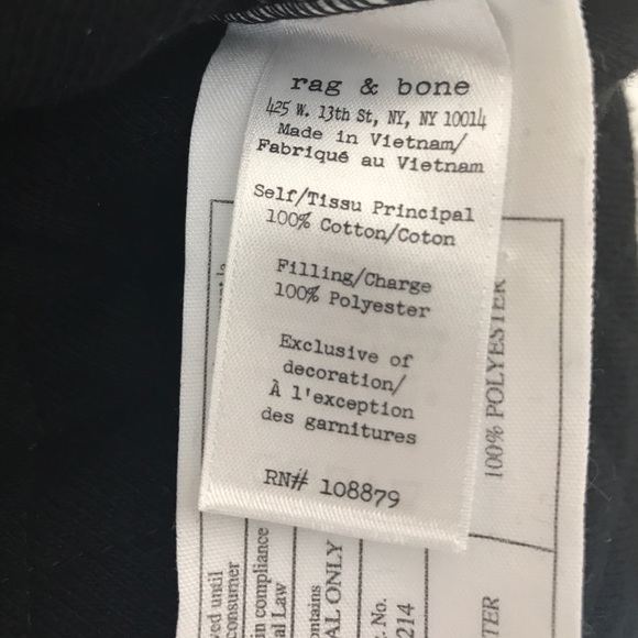 RAG & BONE Black Cushion Sweatshirt - Picture 4 of 4