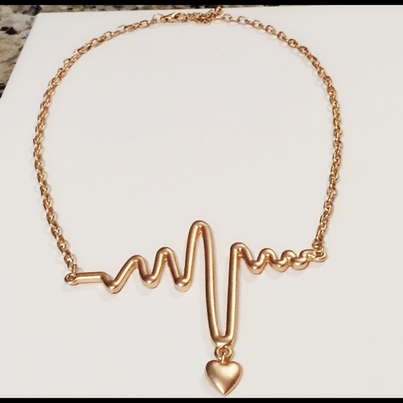 My Heart Beats for You - Unique EKG Gold Necklace