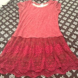 Women's lace tunic shirt