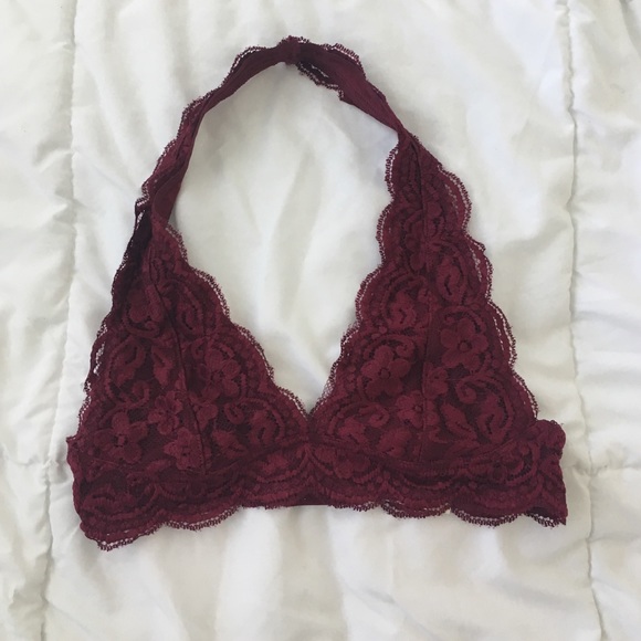 Maroon halter bralette