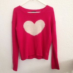 Pink heart sweater