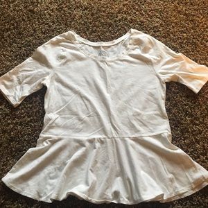 White peplum tee