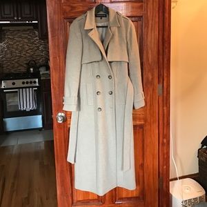 Long beige wool coat from Warehouse (U.K. Brand)