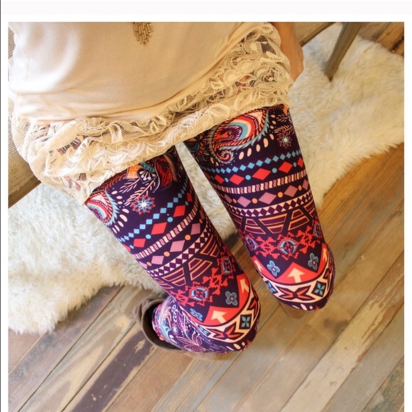 Mixed print leggings