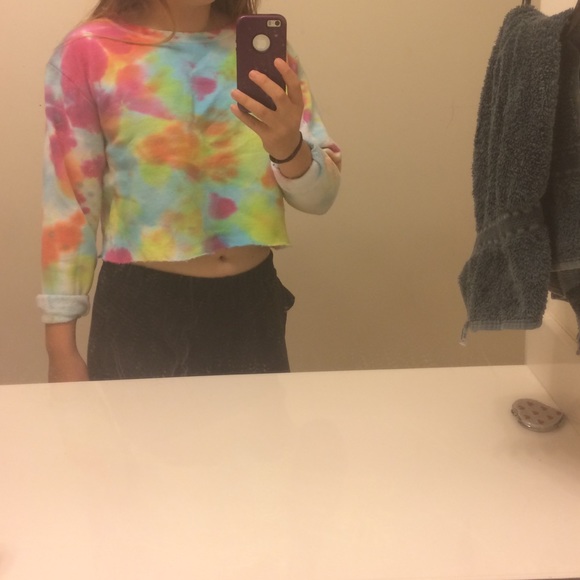 Tie dye cropped sweater