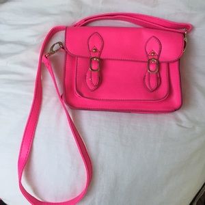 Nasty Gal hot pink mini cross body purse