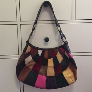 Lucky Brand leather patch hobo bag