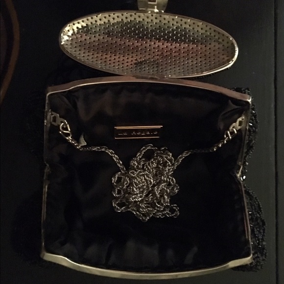 VINTAGE LA REGALE  EXQUISITE BLACK EVENING BAG - Picture 6 of 8