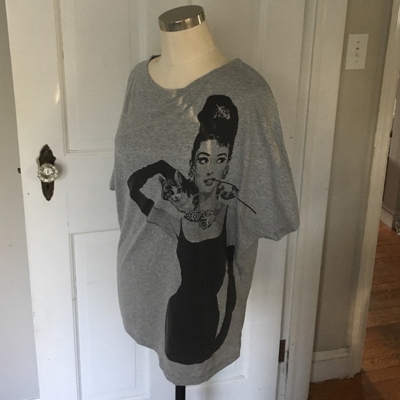 Audrey Hepburn oversized shirt